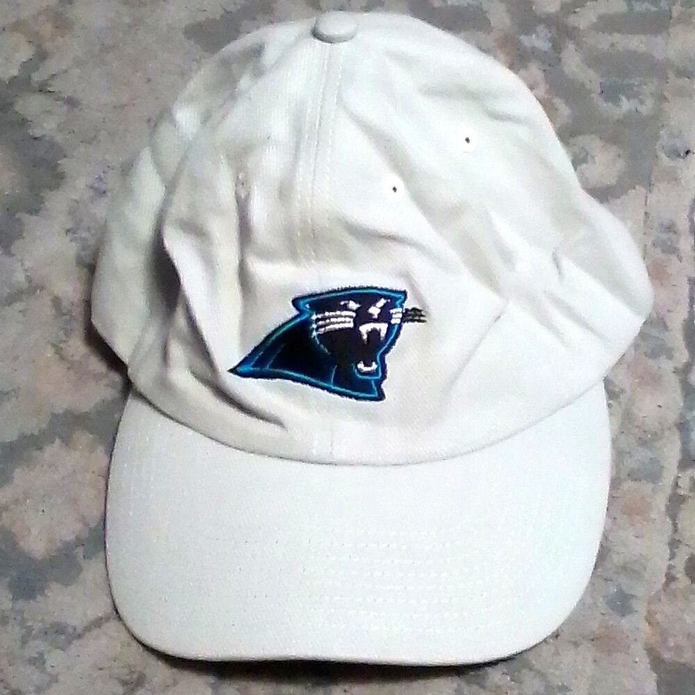 Carolina Panthers NFL Adult Baseball Hat Cap Beige Tan Adjustable Strap Dad Hat